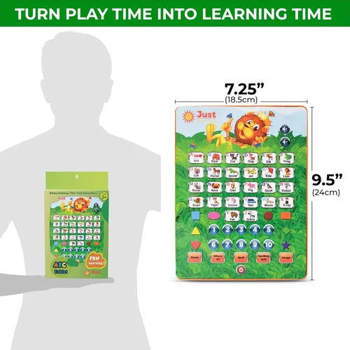 Miniatura 4 de Just Smarty Tableta del Alfabeto para Aprender Letras, ABC, Números, Formas, Colores, Música y Palabras, Juguetes Interactivos de Aprendizaje
