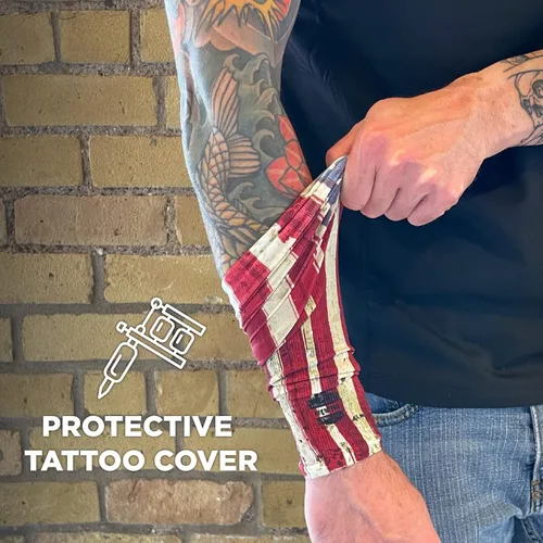 Miniatura 7 de Ergodyne Par de mangas de protección solar unisex para adultos Bandera estadounidense