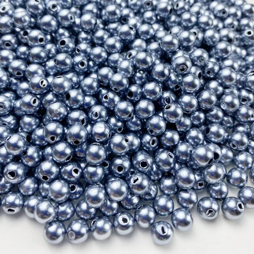 Miniatura 37 de 400 piezas de cuentas de perlas de 8 mm Cuentas de perlas negras redondas con agujeros para manualidades de costura, decoración, pulseras, collares