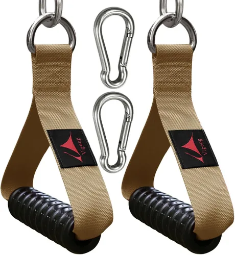 Miniatura 13 de Heavy Duty Gym Exercise Handles Attachment for Cable Machine,Resistance Band,Pulley System Home Fitness Workout Equipment, with Elastic Rubber Grip