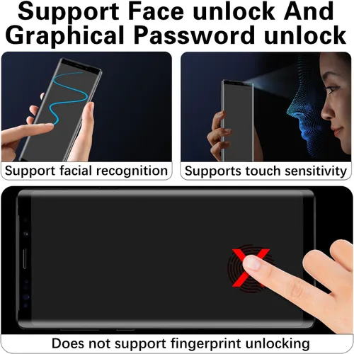 Miniatura 3 de MAYtobe Paquete de 2 protectores de pantalla para Samsung Galaxy Note 8, vidrio templado curvado 3D, sin burbujas, resistente a los arañazos, fácil