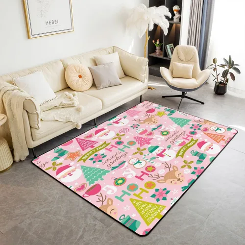 Miniatura 22 de Feelyou Alfombra de sala de estar, 3 x 5 pies, diseño geométrico para niños, diseño moderno a rayas, para interiores, antideslizante, con diseño