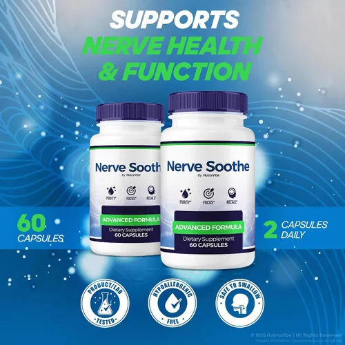 Miniatura 3 de NerveSoothe - Suplemento de salud nerviosa prémium con ingredientes naturales, alivio nervioso para mayor comodidad, función de señal y cuidado