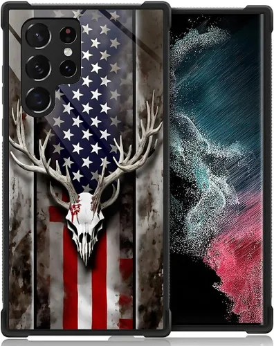 Miniatura 84 de CARLOCA Funda para Samsung Galaxy S21, Camuflaje Bandera Americana Calavera de Ciervo S21 para Hombre Mujer Chico Chica, Antiarañazos TPU Suave a