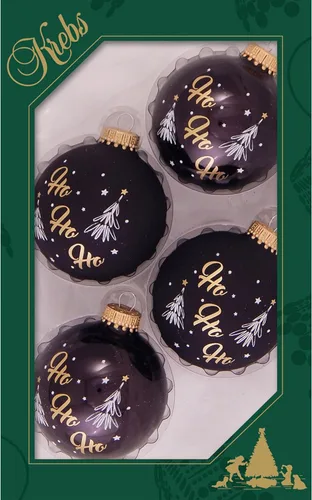 Miniatura 9 de Adornos de árbol de Navidad de vidrio - 67 mm/2.625" [4 piezas] Bolas decoradas de Adornos navideños sin costuras para colgar de Christmas by Krebs