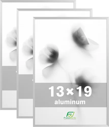 Miniatura 35 de FrameWorks Marcos para póster de aluminio cepillado de 12 x 18 pulgadas, diseño moderno de metal cepillado con plexiglás inastillable, perfecto