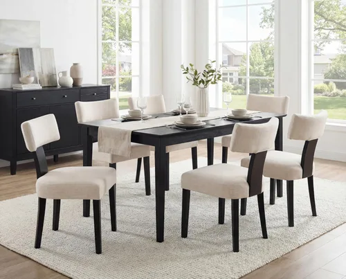 Miniatura 40 de RIVOVA Juego de 4 sillas de comedor modernas de mediados de siglo, tapizadas de piel sintética, sillas Parson modernas sin brazos de cocina, sillas