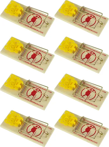 Southern Homewares SH-10094-8PK - Trampa para ratones con forma de queso, paquete de 8 unidades, con expansión, color marrón