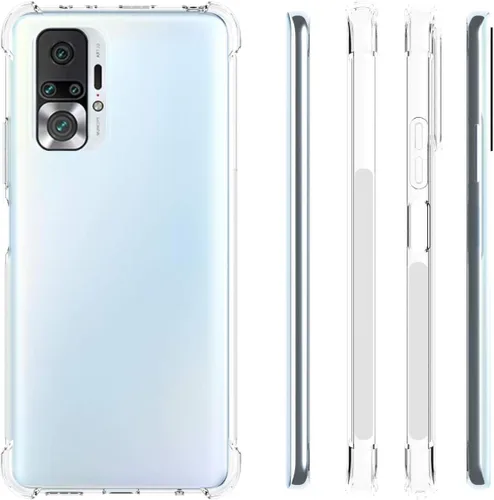 Miniatura 2 de USTIYA Funda para Mi Redmi Note 10 Pro Max y Redmi Note 10 Pro Funda Transparente TPU Cuatro Esquinas Funda Protectora Transparente Suave