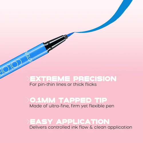 Miniatura 4 de Delineador de ojos líquido de neón UV, delineador de ojos de color mate, delineador de ojos pigmentado a prueba de manchas impermeable, brilla