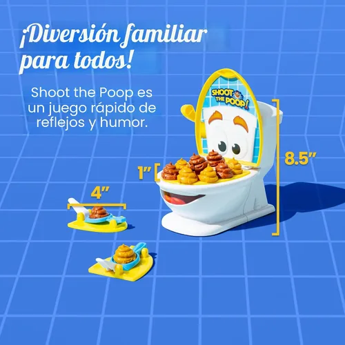 Miniatura 5 de Brybelly Shoot The Poop - El juego original de inodoro parlante para niños y familias - Divertido juego de lanzamiento de caca de acción rápida