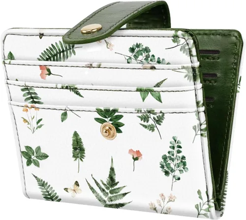 Miniatura 18 de Carteras pequeñas para mujer, diseño delgado y minimalista, tarjetero plegable para bolsillo o bolso, Mariposas negras