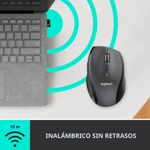 Miniatura 7 de Ratón inalámbrico Logitech M705 Marathon, ratón inalámbrico para juegos, receptor USB-A de 2.4 GHz, 5 botones programables, batería de 3 años, PC