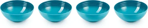 Miniatura 12 de Le Creuset Juego de 4 cuencos de sopa de gres, 22 onzas (6.25") cada uno, blanco