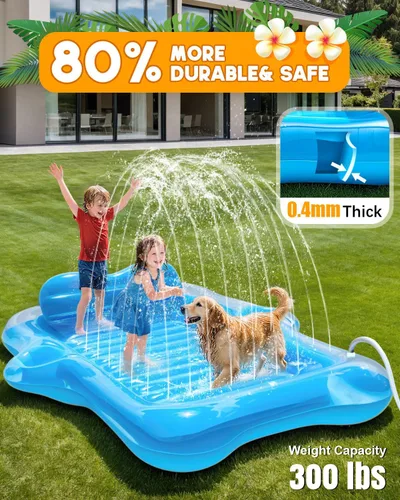 Miniatura 5 de Snowalva Inflatable Tanning Pool Lounger Float, Pool Floats Adult with Automatic Spray Cooling, 5 in 1 Suntan Tub Raft Floatie, Sunbathing Bed Azul