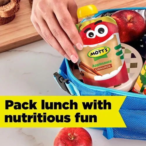 Miniatura 11 de Mott's Puré de manzana y canela, bolsas transparentes de 3.2 onzas, paquete de 20