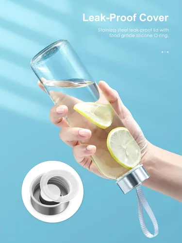 Miniatura 8 de QCen 800W Juicer Machine Rose Gold y paquete de botella de vidrio 6PCS