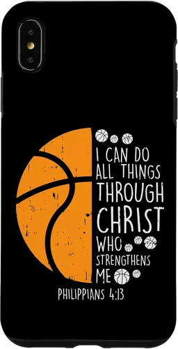 Miniatura 10 de iPhone 11 Baloncesto I can do things Biblia Verso Dios Jesús estuche de regalo