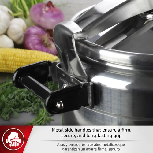 Miniatura 5 de MAGEFESA Chef - Olla a presión de aluminio de 23 cuartos de galón, tapa de acero inoxidable, base de termodifusión, 3 sistemas de seguridad, cocción