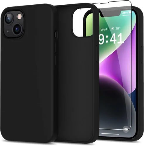 Miniatura 27 de bemal Funda para iPhone 14 Pro con protector de pantalla, silicona líquida de ajuste delgado, forro de microfibra suave, diseñada para mujeres