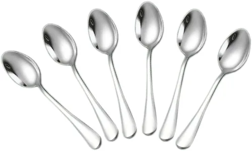 Miniatura 12 de Wesdxc56 Demitasse - Cucharas de café expreso, mini cuchara de café, cucharas pequeñas de acero inoxidable de 5.5 pulgadas para postre, juego de 6