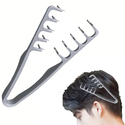 Peine de textura, peine voluminoso de dientes anchos, diseño plegable Ttravel, juego de doble propósito ancho y de dientes finos, textura esponjosa