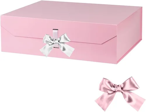 Miniatura 9 de GoooodGift Caja de regalo grande blanca de 13 x 11 x 5.3 pulgadas, caja de regalo con tapa cierre magnético, Navidad, cajas de regalo plegables