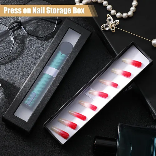 Miniatura 4 de Spakon - Cajas vacías para regalo de bolígrafo con tapa transparente, cajas de presentación para bolígrafos de punta redonda, ideales para regalos
