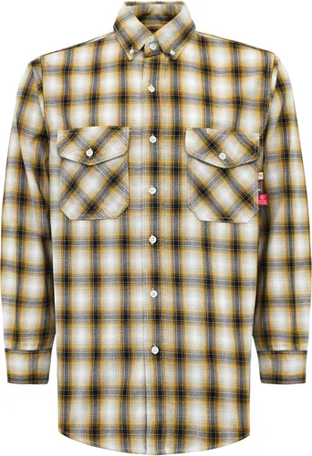 Miniatura 7 de KONRECO Camisas FR para hombre, 6.5 onzas, ligeras, uniformes de trabajo, resistentes al fuego, para soldar, repelente al agua y a las manchas