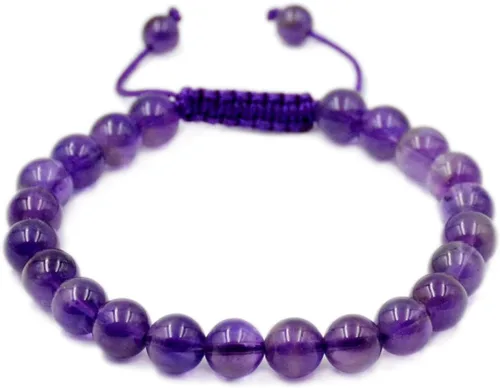 Miniatura 46 de AD Beads Pulseras de piedras preciosas unisex de 0.315 pulgadas (0.315 in), macramé curativo ajustable de 7 a 9 pulgadas Usa esta pulsera