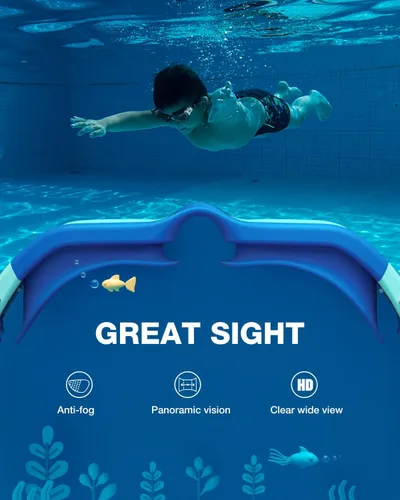 Miniatura 4 de ZIONOR Gafas de natación para niños con gorro de natación, G1 MINI SE antivaho con gorro de natación para niños A2