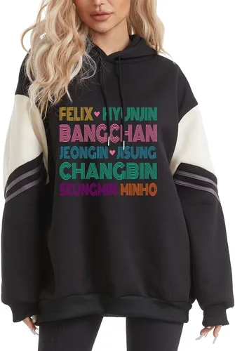 Miniatura 18 de Outofgas Stray Kids - Sudadera con capucha Felix Bangchan Hyunjin Jisung Changbin Minho Seungmin Jeongin Merch para mujer
