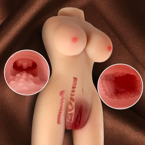 Miniatura 5 de Muñeca sexual de 7 libras masturbador masculino con torso, 3 en 1, pechos grandes realistas, vaginal y anal apretados para hombres, masturbación