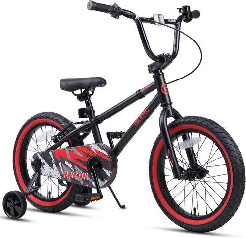 Miniatura 16 de Glerc Bicicleta para niños de 1 a 8 años, bicicleta para niños de 12 a 16 pulgadas, estilo BMX, con ruedas de entrenamiento, bicicleta para niños