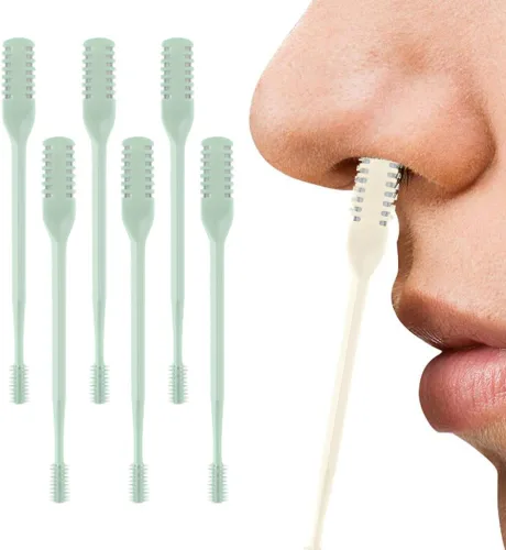 Miniatura 7 de AprYew Cortador de pelo nasal 2 en 1, recortador de vello nasal para hombres y mujeres, herramienta de extracción manual portátil de 360° con Beige