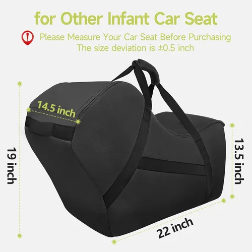 Miniatura 4 de YOREPEK Bolsa de viaje para asiento de automóvil infantil compatible con todos los asientos y bases de automóvil Nuna Pipa o Chicco KeyFit 30