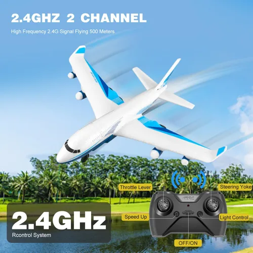 Miniatura 8 de 4DRC Aviones de espuma G2 con control remoto para niños y adultos, aviones RC con 3 baterías para principiantes y adultos, juguetes de avión regalos