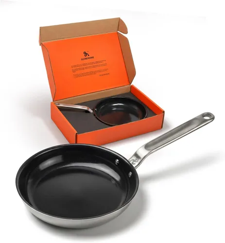 Sartén antiadherente de cerámica de 8 pulgadas y 5 capas | PTFE/PFOA/PFAS-Free, Induction Ready, Oven Safe up to 650°F, Even Heat, Easy to Clean,