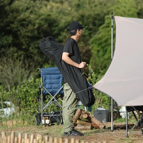 Miniatura 4 de REDCAMP Silla de campamento alta de gran tamaño para adultos, silla de directores plegable portátil de 330 libras, taburete plegable de altura