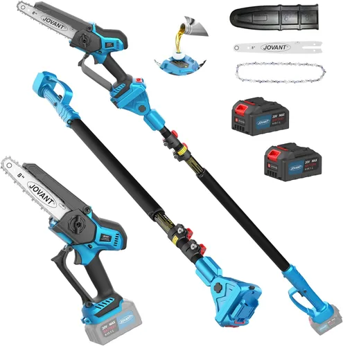 Miniatura 12 de Sierra de poste 2 en 1, motosierra de mano inalámbrica de 6 pulgadas, motosierra eléctrica a batería para poda de árboles, ramas, poda de madera, 15