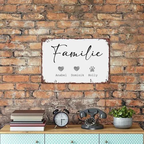 Miniatura 7 de SXUZUSF Family Idea Family Picture Poster Retro Tin Metal Sign For Home Room Hallway Bathroom Office Wall Decoration Size Is 12x8 Inch