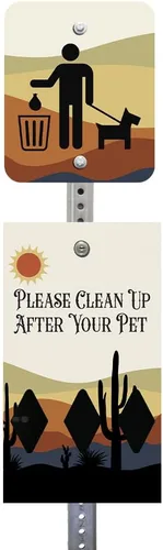 Miniatura 9 de ZERO WASTE USA NUEVA 2026 DISPENSE-ART™ Estación de basura para perros de aluminio con impresión UV de 7 pies - Sin bote de basura - 25% más