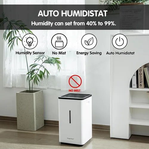 Miniatura 3 de YougetTech Humidificadores evaporativos Tanque de 6.5 L (1.8 galones) para toda la habitación humidificador sin niebla Humidificadores fríos