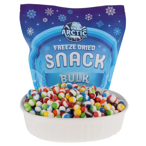 Miniatura 10 de Arctic Farms Caramelos liofilizados Frittles a granel en bolsas y en caja (sabores triturados) (3 libras)