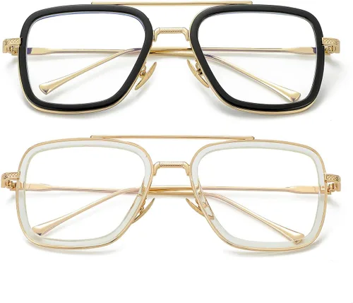 Miniatura 11 de Gafas de bloqueo de luz azul estilo Tony Stark para hombres y mujeres, gafas de juegos de computadora de Iron Man y Spider-Man