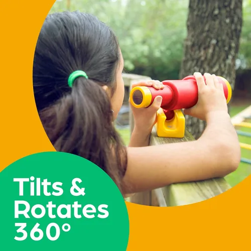 Miniatura 4 de Jungle Gym Kingdom Accesorios para patio de recreo – Telescopio de barco pirata para niños, accesorio de plástico para casa de árboles, casa de Rojo