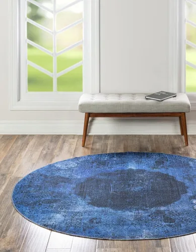 Miniatura 10 de Unique Loom Yara Collection - Alfombra de área Nayer (5' 1" x 8' Rectángulo, Azul Sobreteñido/Azul)