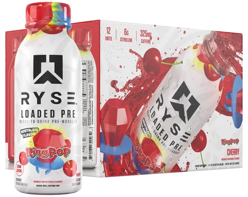 Miniatura 9 de RYSE - Bebida cargada para antes del entrenamiento, manzana verde ácida, sin azúcar, lista para beber, suplemento energético con 325 mg de cafeína