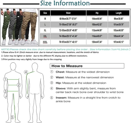 Miniatura 4 de Men's Sweatpants Casual Loose Fit Cargo Pants Spring Fall Lightweight Joggers Sports Athletic Trousers