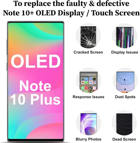 Miniatura 4 de Para Samsung Galaxy Note 10 Plus 4G 5G OLED Reemplazo de pantalla con marco Pantalla LCD SM-N975 SM-N976 3D Touch Digitizer Kit de herramientas